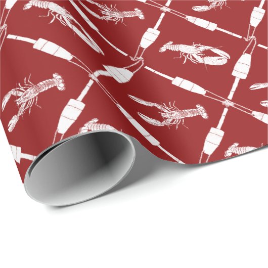 Nautical Lobsters and Buoys Patterned Cadeaupapier (Rol Hoek)