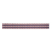 Nautical Lobsters on Navy Blue and Grey Stripes Satijnen Lint (Voorkant)