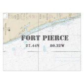 Nautical Longitude Latitude Fort Pierce FL Tafelkleed (Voorkant (Horizontaal))