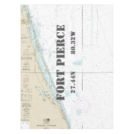 Nautical Longitude Latitude Fort Pierce FL Tafelkleed
