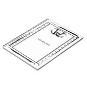 Nautical Love Anchors Beach Black & White Chic Notitieboek (Linkerzijde)