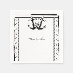 Nautical Love Anchors Beach Wedding Vrijgezellenfe Servetten