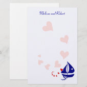 Nautical Love Briefpapier (Voorkant / Achterkant)