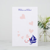 Nautical Love Briefpapier (Staand voorkant)