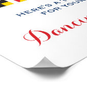 Nautical LOVE Flagers Dansend Feet Sign. Poster (Hoek)