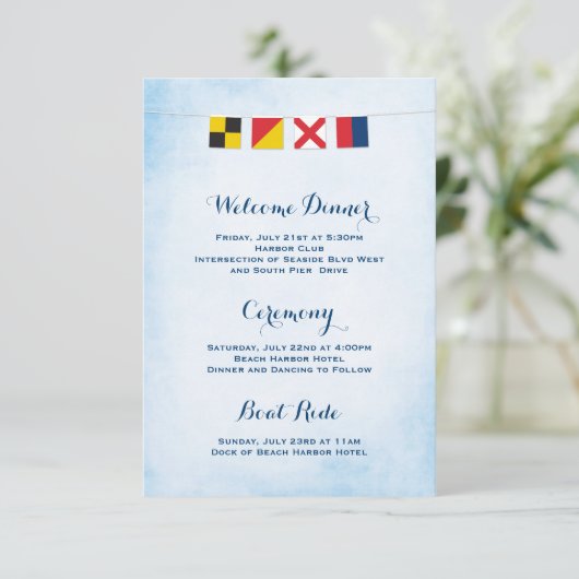 Nautical LOVE Flags Programma Cloud Blue (Staand voorkant)