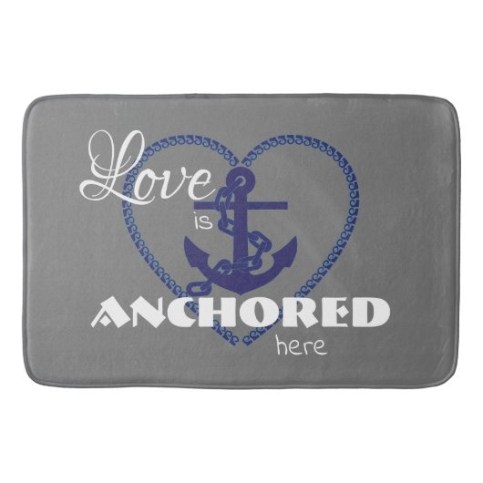 Nautical Love is hier verankerd Badmat (Voorkant)