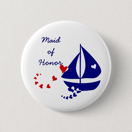 Nautical Love Ronde Button 5,7 Cm (Voorkant)