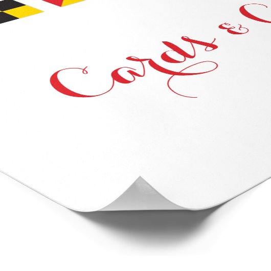 Nautical LOVE Vlaggen Kaarten en cadeaubonborden Poster (Hoek)