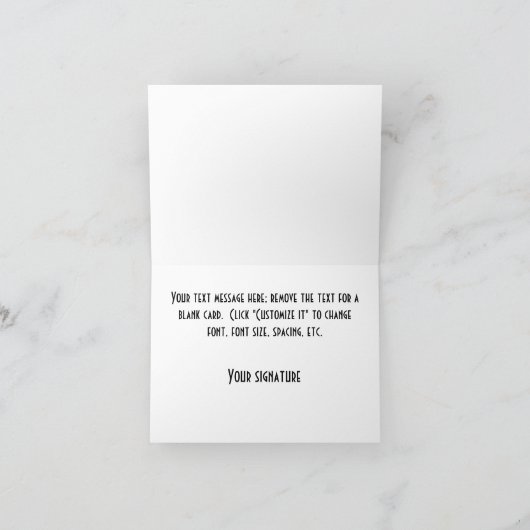 Nautical Lt Blue White Stripe Black Ship Hartelijk Bedankkaart (Binnen)