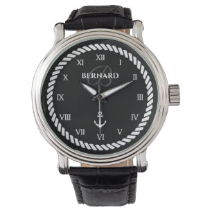 Nautical luxe watch gift met eigen naam horloge