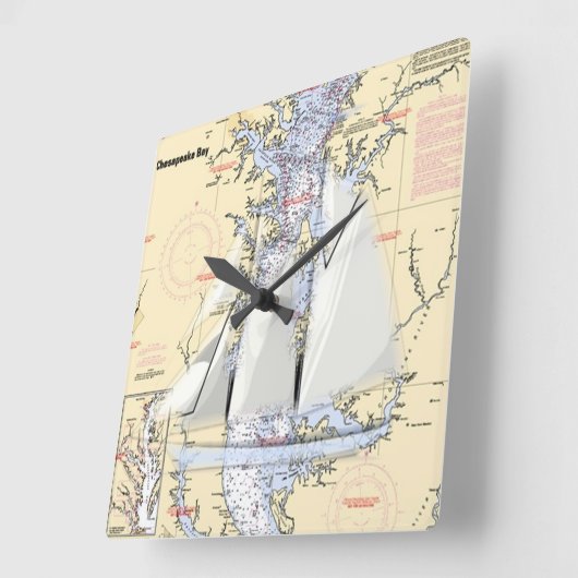 Nautical Map chesapeake Bay klok (Hoek)