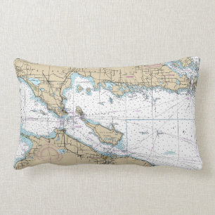 Nautical Map Decor Kussen