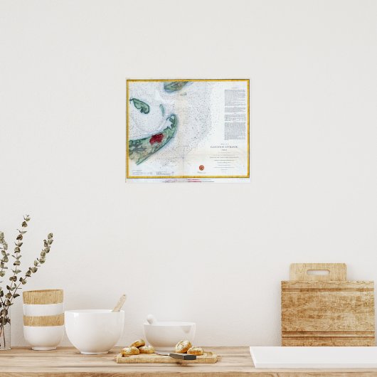  Nautical Map Galveston Texas Poster (Keuken)