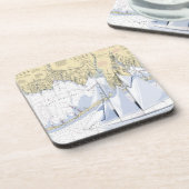 Nautical Map Great South Bay New York onderzetters (Linkerzijde)