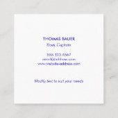 Nautical Marina Boat Charter Logo Visitekaartje (Achterkant)