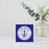 Nautical Marina Boat Charter Logo Visitekaartje (Staand voorkant)