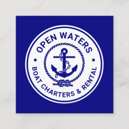 Nautical Marina Boat Charter Logo Visitekaartje