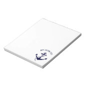 Nautical marine Anchor & Rope Marine Custom Notitieblok (Linkerzijde)