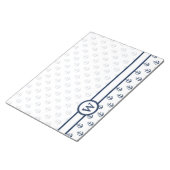 Nautical marine blue anchor op een witte achtergro notitieblok (Schuin)