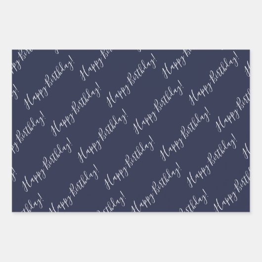 Nautical marine & Green Birthday Wrapping  Inpakpapier Vel (Voorkant 3)