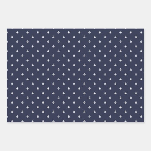 Nautical marine & Green Birthday Wrapping  Inpakpapier Vel (Voorkant)