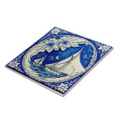 Nautical Marine Life Traditional keramic art nr. 1 Tegeltje (Zijkant)