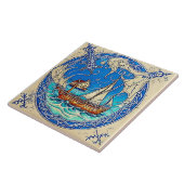 Nautical Marine Life Traditioneel keramisch artike Tegeltje (Zijkant)