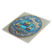 Nautical Marine Life Traditioneel keramisch artike Tegeltje (Zijkant)