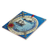 Nautical Marine Life Traditioneel keramisch artike Tegeltje (Zijkant)