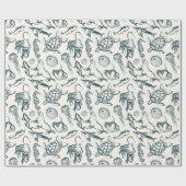 Nautical marine life wrappaper cadeaupapier (Vlak)