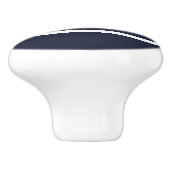 Nautical Marine Navy Blue White Stripes Drink Coas Keramische Knop (Zijkant)