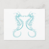 Nautical Marine Seahorse Uitnodiging Briefkaart (Voorkant)