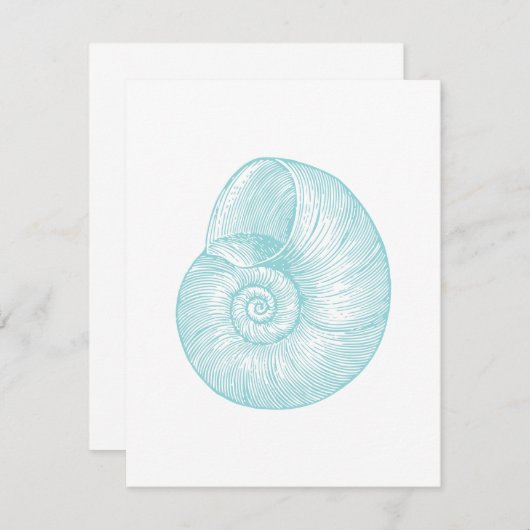 Nautical  Marine Seashell (Voorkant / Achterkant)
