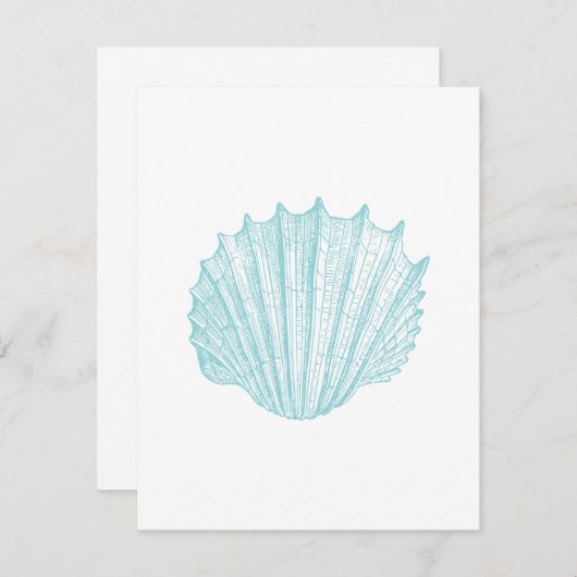 Nautical  Marine Seashell (Voorkant / Achterkant)