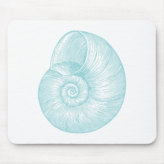 Nautical  Marine Seashell Muismat (Voorkant)