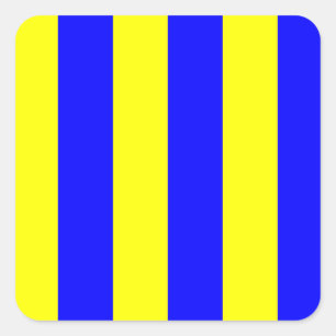 Nautical Marine Signal Flag Letter G (Golf) Vierkante Sticker