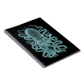 Nautical  Marine Zee Octopus Notitieboek (Rechterzijde)