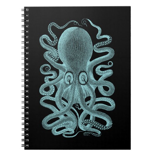 Nautical  Marine Zee Octopus Notitieboek (Voorkant)