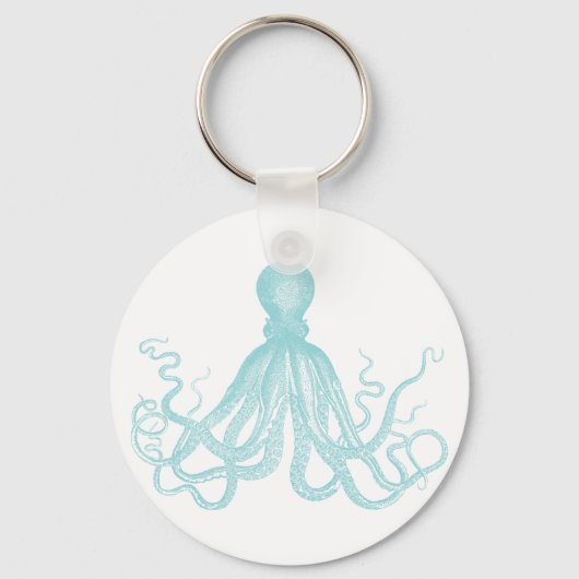 Nautical  Marine Zee Octopus Sleutelhanger (Voorkant)