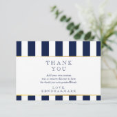 Nautical, marinestripes bedankt kaarten (Staand voorkant)