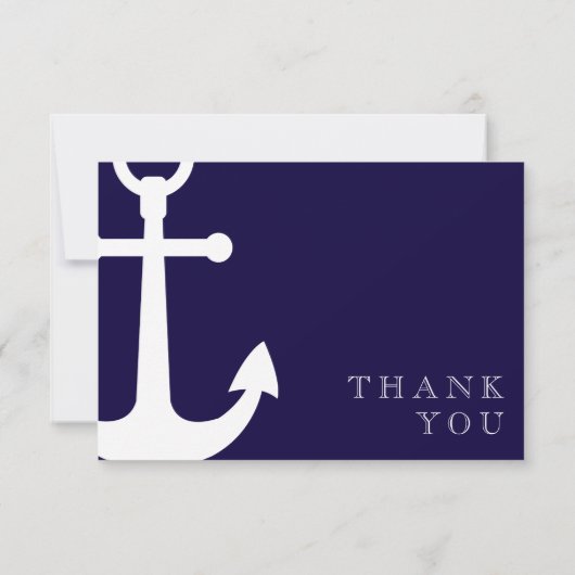 Nautical, marinestripes bedankt kaarten (Achterkant)