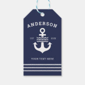 Nautical Maritime Anchor Ocean Lake House Cadeaulabel (Voorkant)