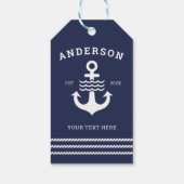 Nautical Maritime Anchor Ocean Lake House Cadeaulabel (Achterkant)
