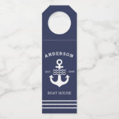 Nautical Maritime Anchor Ocean Lake House Flessenhanger (Voorkant)