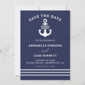 Nautical Maritime Anchor Ocean Lake House Wedding Kaart (Voorkant)