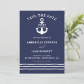 Nautical Maritime Anchor Ocean Lake House Wedding Kaart (Staand voorkant)