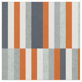 Nautical Maritime Design, Stripes Oranje, blauw Stof