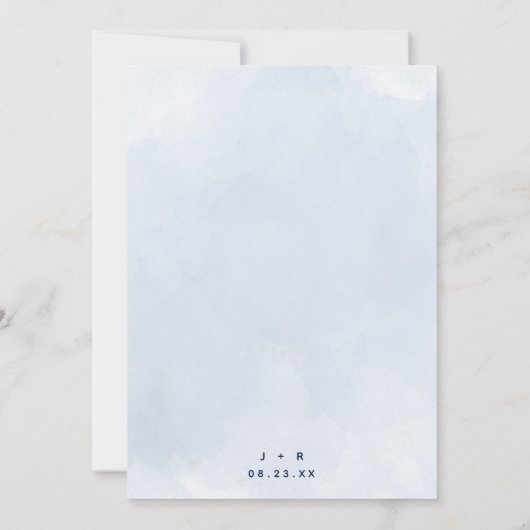 Nautical Maritime Flag Monogram Weddenschap Save The Date (Achterkant)