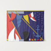 Nautical Maritime Flags Yacht Wall Covering Wandkleed (Voorkant (horizontaal))